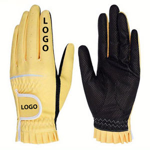 Gants de golf unisexes en cuir véritable pour gaucher, à doigts complets, respirants, pour l'extérieur, avec fermeture auto-agrippante, en peau de mouton pure, accessoires de golf - Product Image 2