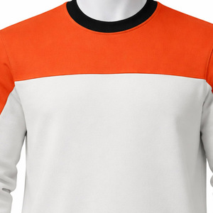 Sudadera de Felpa 100% Algodón de Alta Calidad para Hombre, Manga Raglán, Cuello de Dos Tonos, Logotipo Personalizado Bordado, Transpirable, Informal - Product Image 6