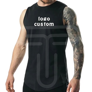 เสื้อแขนกุดออกกำลังกายกลางแจ้งสำหรับผู้ชายผ้าปะแบบกำหนดเองแห้งเร็วดีไซน์คอกลมแขนกุดสำหรับฤดูร้อน - Product Image 1