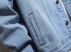 Veste en jean pour homme avec logo personnalisé, de haute qualité, nouveau modèle, délavée, col montant et capuche en polaire, grande taille - Product Image 5