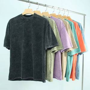 T-shirt vintage délavé à l'acide en gros pour hommes, streetwear, t-shirts vintage avec logo personnalisé, t-shirt vintage oversize pour hommes et femmes DDP - Product Image 1