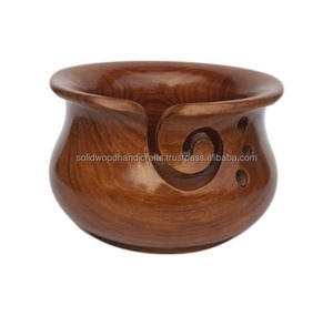 Cuenco de hilo de madera hecho a mano personalizado más vendido, cuenco de lana, soporte de hilo, cuenco de madera para tejer - Product Image 5