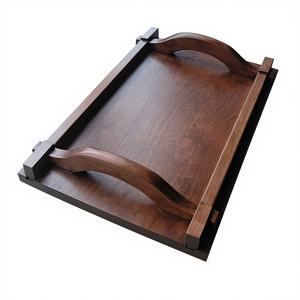 Bandeja de Servir de Madera Hecha a Mano por el Fabricante, Ecológica, con Logotipo Personalizado Grabado, Acabado Pulido 'Make India' de Grado Doméstico B.S. - Product Image 4