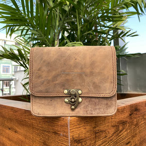 Mini bandolera de cuero de grano completo de alta calidad de lujo de fabricante personalizado, bolsos clásicos de cuero genuino Vintage para mujer - Product Image 4