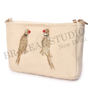 New Arrival BRAZEAL STUDIO Velvet Fashion Designer Women's Single Beaded Geometric Pattern Shoulder Clutch Purse Daily Life - Product Image 3