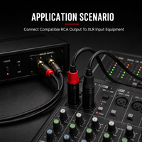 Câble audio HiFi XLR double RCA mâle vers double XLR mâle 3 broches, cordon double canal pour mixeur amplificateur, longueur personnalisée OEM ODM