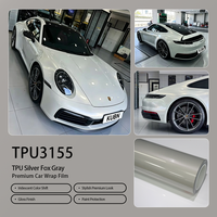 Film de protection de peinture automobile TPU gris renard argenté, résistant aux rayures, installation à l'état humide, qualité américaine, fournisseur de films automobiles