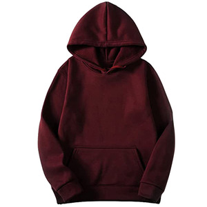 ชุดวอร์มเบอร์กันดีแบบ unisex มีฮู้ด แขนยาว สีพื้น ใส่สบายๆ สำหรับฤดูใบไม้ร่วง ระบายอากาศได้ดี ทรงปกติ ชุดเสื้อและกางเกงสำหรับผู้ใหญ่ - Product Image 2