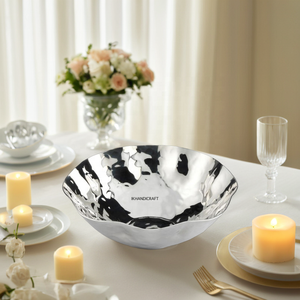 Gran Oferta personalizada, plata brillante, acero inoxidable y aluminio, salsa de frutas, ensaladera, tazón para servir, precio bajo para segar para uso en la Mesa - Product Image 6