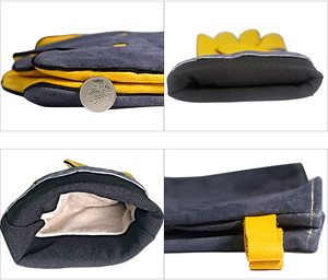 Guantes de Soldadura de Cuero, Color Amarillo Grisáceo, Resistentes a Salpicaduras de Metal Fundido, con Puño Largo, para Trabajo - Product Image 6