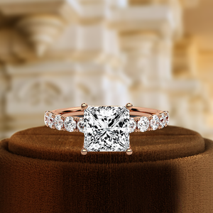 Bague en diamant taille princesse 1,5 carat, certifiée IGI, bague d'anniversaire, bague de fiançailles en or blanc 14 carats, cadeau spécial pour une personne spéciale - Product Image 3