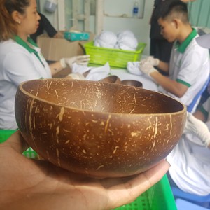Juego de Tazones Desechables de Cáscara de Coco Pulida Ecológica, Estilo Clásico de Vietnam, Ideal para Regalos Empresariales y Servir Alimentos - Product Image 3