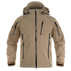 Veste Softshell Tactique Unie Imperméable Coupe-Vent à Capuche pour Homme – Idéale Chasse et Activités de Plein Air – Fermeture Éclair Intégrale - Product Image 1