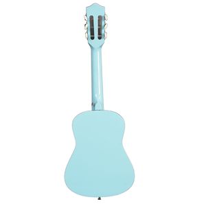 Chitarra Acustica Rotonda Sky Blue 30" (38") con Plettri Corde Capotasto Custodia Accordatore Tracolla - Acero Abete Acciaio Nylon Ebano - Product Image 3