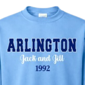 Light Blue Pink Arlington 1992 Crownneck Winter Sweatshirt Crew Neck Long Sleeve Casual <b>Pullover</b> Top Eco-Friendly <b>Men</b> Women - Product Image 5