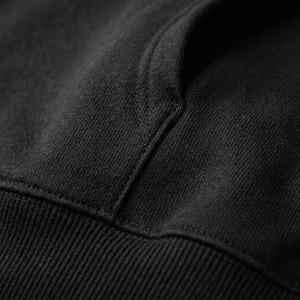 Custom <b>Black</b> Heavyweight Fleece Pullover Hoodie Letter Print Drop Shoulder Streetwear <b>Sweatshirts</b> Made in Pakistan - Product Image 6