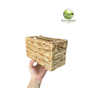 Cesta Artesanal de Jacinto de Agua con Forro de Tela para Almacenamiento Multiusos, Decoración y Organización del Hogar - Product Image 1