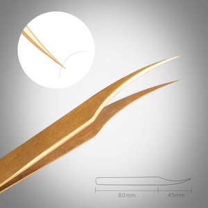 Pinzas para Pestañas de Acero Inoxidable con Agarre de Fibra, Logotipo Personalizado, Nano Duraderas, Antiestáticas, Punta Fina, Punta Lisa, 10 mm de Longitud, Belleza - Product Image 4