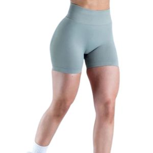 Shorts de sport vert menthe pour femme, taille haute, extensibles, pour fitness, course, yoga, entraînement, vêtements de sport, tenue d'entraînement - Product Image 5