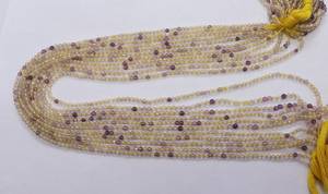 ลูกปัดฟลูออไรต์สีเหลืองธรรมชาติ 5 เส้น เกรด AAA ทรงรอนเดลเหลี่ยมเล็ก ขนาด 2 มม. ลูกปัดพลอยฟลูออไรต์สีเหลือง 13 นิ้ว - Product Image 2