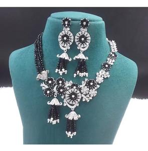 American Diamond Perfection Jewelry <b>Set</b> Traditional And Elegant Design For <b>Women</b> Available At Best Wholesale Price - Product Image 1