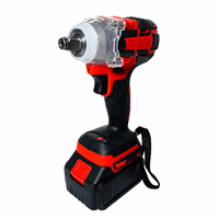 Ensemble d'outils rouges BOLIU 4 pièces à monter soi-même, perceuse électrique 10 mm, meuleuse d'angle 125 mm, marteau électrique, clé électrique, batterie lithium 21 V