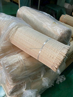Feuille de cannage carré en rotin de qualité supérieure pour portes d'armoires, sièges de chaises, réparation de meubles, maille naturelle faite à la main, rouleau de 15m