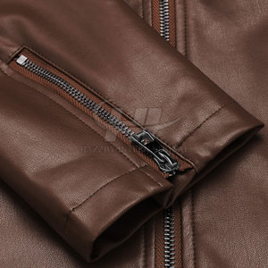 Veste en cuir de vache pour homme Hiver 2026 Grande taille Col montant Écologique Respirante Logo personnalisé Personnalisable Style urbain Fabrication usine - Product Image 4