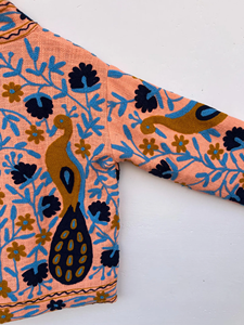 Veste courte coupe-vent en coton matelassé Suzani TNT |   Vêtements d'extérieur brodés style festival pour l'hiver/le printemps/l'automne |   Réversible - Product Image 5