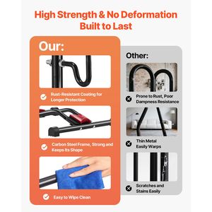 Portabici da Pavimento per 4 Biciclette da 16-27,5 Pollici, Supporto Verticale e Orizzontale per Bici da Montagna e da Strada, Stoccaggio Sicuro - Product Image 4