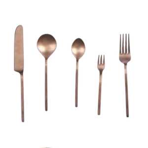 Elegant Custom Logo Rose <b>Gold</b> <b>Cutlery</b> <b>Set</b> Wedding Restaurant Event Purpose - Product Image 1