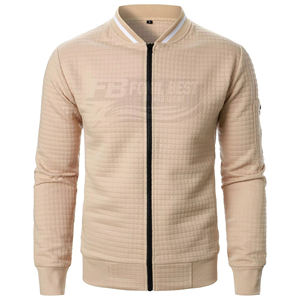 Sudadera Casual de Invierno para Hombre, Personalizada, a Cuadros, de Color Sólido, con Cierre y Cuello Alto, Servicio OEM - Product Image 3