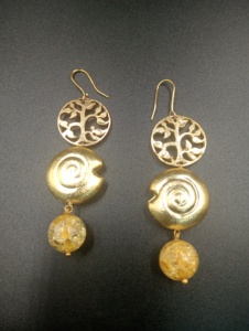 Gold Plated Brass Pearl Bowknot Drop Earrings Women's Dangle <b>Jewelry</b> <b>Princess</b> Cut Wedding - Product Image 6