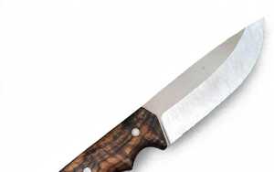 Cuchillo Utilitario de Hoja Fija de Acero al Carbono con Mango de Madera Burl Personalizado, Herramienta EDC para Bushcraft - Product Image 2