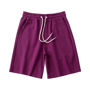 Shorts de sport décontractés pour hommes, écologiques, de haute qualité, taille personnalisée, en tissu peigné uni, séchage rapide, respirants, imperméables, pour le fitness (vente en gros) - Product Image 4