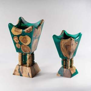 Quemador de Bakhoor Portátil de Madera con Inserto de Latón – Soporte Tradicional Árabe para Incienso de Oud para Decoración del Hogar, Majlis y Mezquita - Product Image 1