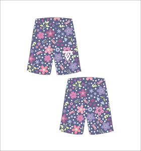 Short de bain pour homme à imprimé floral, taille élastique, décontracté, longueur courte, respirant, design tissé - Product Image 1