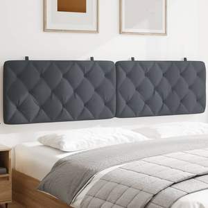 Cojín Grande para Cabecera de Cama, Color Gris Oscuro, 100% Poliéster, para Lectura y Descanso - Product Image 1