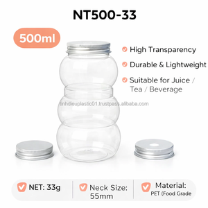 Botella de Plástico PET de 500 ml NT500-3318 Transparente, Ecológica, de Doble Capa, para Bebidas y Jugos, con Tapa de Rosca, TINH DIEU VIETNAM PLASTIC, Venta al Por Mayor - Product Image 4