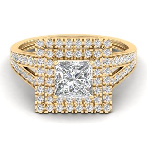 REYES Customized 925 Sterling Silver Princess Cut 1.87 Carat Moissanite Engagement Halo <b>Ring</b> For Women Luxury <b>Fine</b> Jewelry - Product Image 6