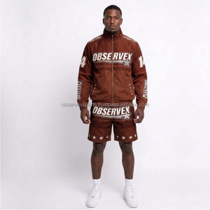 Conjunto Cortavientos Personalizado con Logo para Hombre, Chándal de Nylon Reflectante con Ribete, Sudadera con Capucha, Cortavientos con Cordón en la Cintura, Ligero, Estilo Y2K - Product Image 1