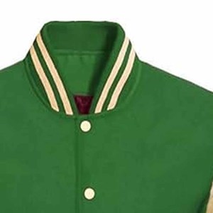 Custom Logo Stand Collar Patchwork Geometric Varsity <b>Jacket</b> Wool Sleeves Couple College Baseball Men's <b>Jacket</b> - Product Image 3