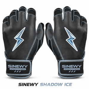 Guantes de Bateo de Béisbol SINEWY SPORTS - Verde Mar/Amarillo, Cierre de Gancho y Bucle, Personalizables, de Cuero, Ambidiestros, para Entrenamiento - Product Image 2