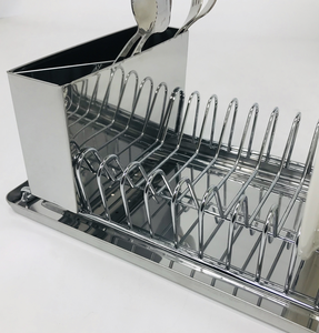 OEM/ODM Vietnam Chrome Wire <b>Dish</b> <b>Rack</b> with Stainless Steel Tray Kitchen Countertop Organizer Shelf - Product Image 3