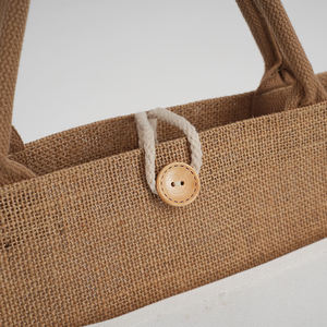 Sac fourre-tout en jute à fibres naturelles avec longues poignées d'épaule - Product Image 2