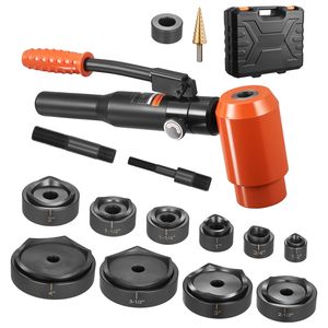 Set Idraulico da 15 Tonnellate con 10 Stampi - Kit Utensili KO da 1/2" a 4" per Lavorazione Metalli - Product Image 1