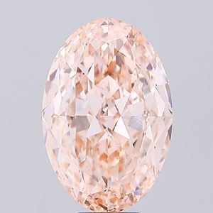 Diamant ovale élégant de couleur rose intense, cultivé en laboratoire, certifié IGI, pureté VS1, taille excellente, diamant CVD non monté pour la création de bijoux. - Product Image 1