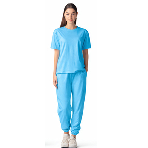 Ensemble de survêtement T-shirt et pantalon pour femme, 100% Coton Polyester, Coupe ajustée, Style mode urbaine, Vente en gros - Product Image 3