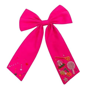 Nouveaux Nœuds pour Cheveux Faits Main pour le Jour du Match, Accessoires de Mode en Coton avec Motif Volleyball, Fabriqués en Inde pour Femmes et Filles - Product Image 2