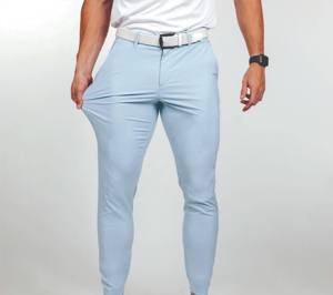 Pantalones de Golf para Hombre, de Secado Rápido, para Verano, Ropa de Trabajo, Cintura Alta, Corte Recto, Transpirables - Product Image 4